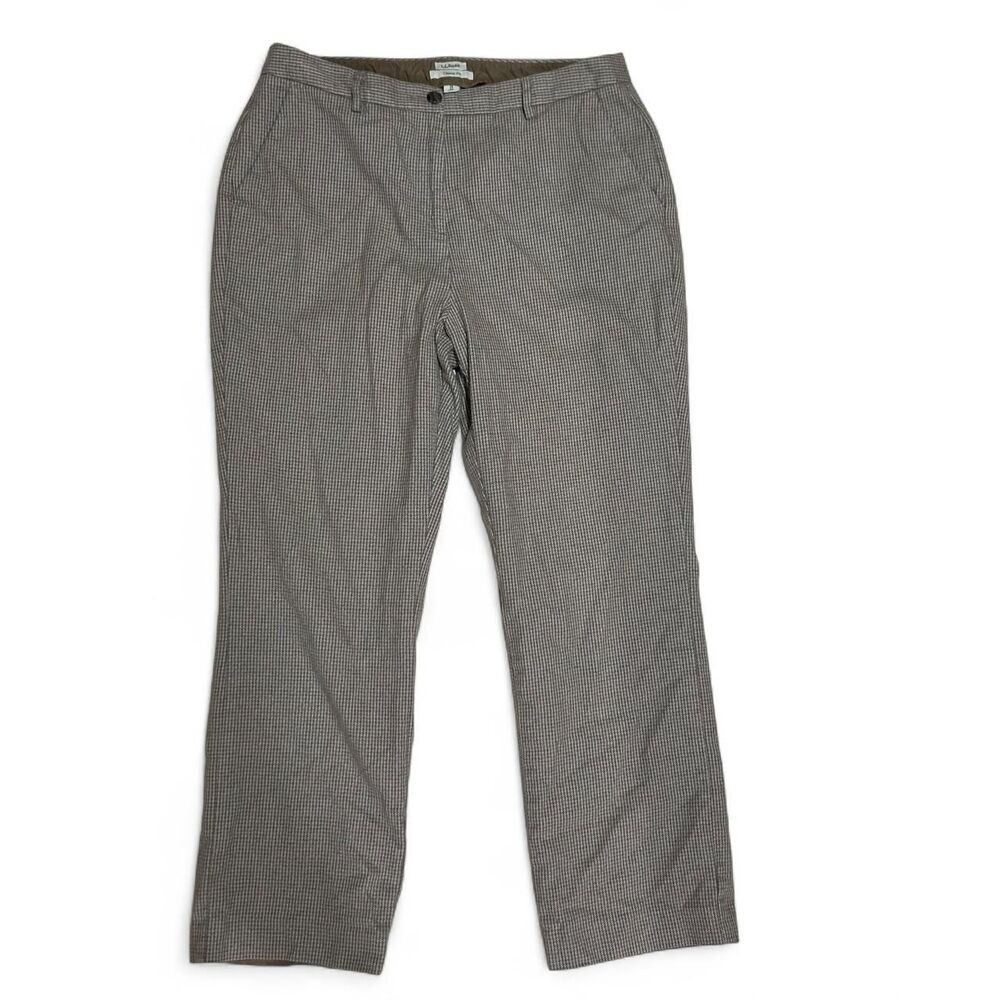 L.L. Bean Classic Fit Houndstooth Trousers